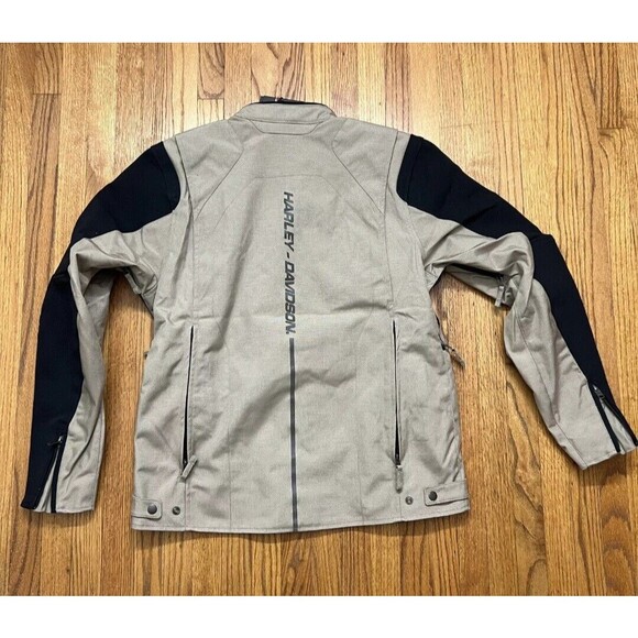 NWT $300.00 Harley-Davidson Mens Piledriver 2.0 Snaptab Textile Jacket Tan LARGE - Picture 2 of 16